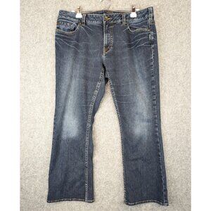 Silver Jeans Suki Mid Boot Jeans Womens 18 Blue Fluid Denim Stretch